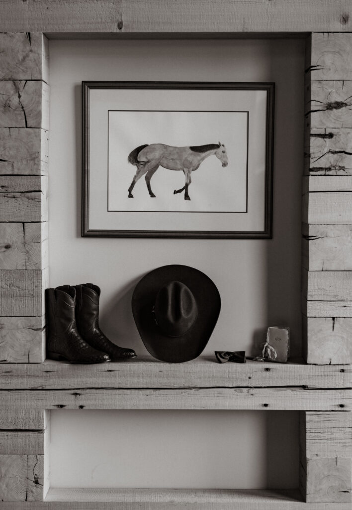 Montana groom details at Sage Lodge